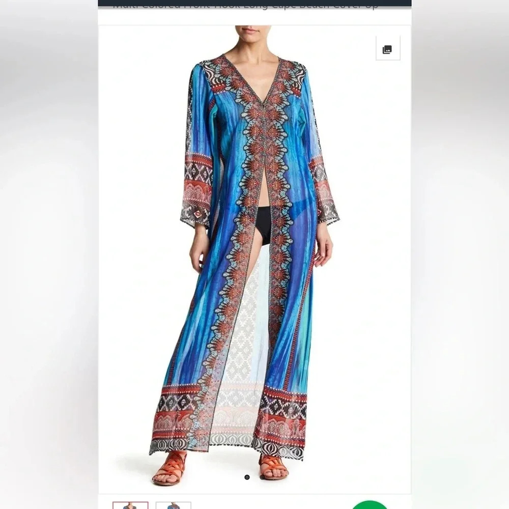 Venus La Moda Turkish Dream Rhinestone Embelished Beach Cover Up Maxi Dress L/XL